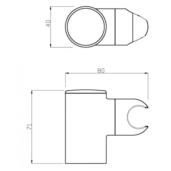 Держатель для душа поворотный Esko SH405BL черный